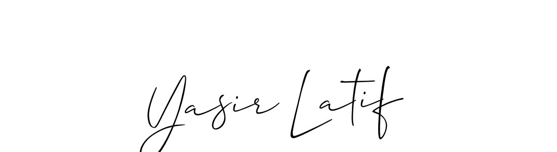 How to make Yasir Latif signature? Allison_Script is a professional autograph style. Create handwritten signature for Yasir Latif name. Yasir Latif signature style 2 images and pictures png