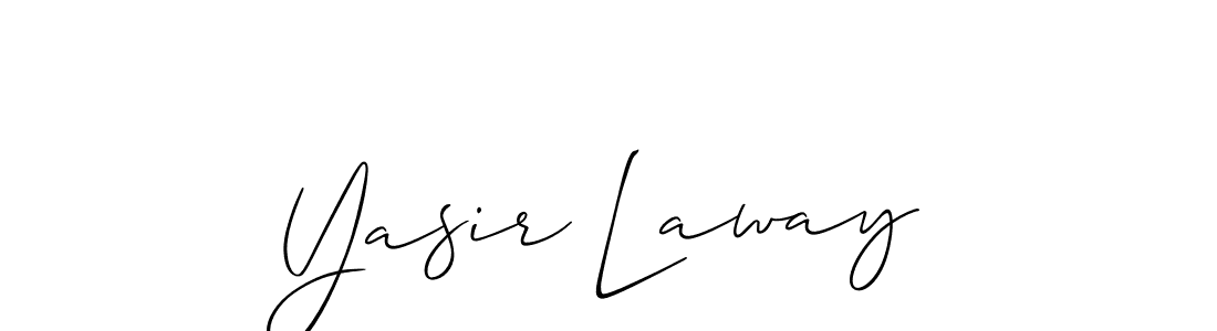 You should practise on your own different ways (Allison_Script) to write your name (Yasir Laway) in signature. don't let someone else do it for you. Yasir Laway signature style 2 images and pictures png