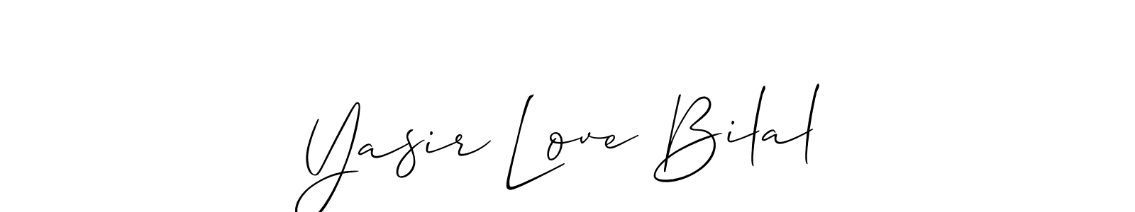 How to Draw Yasir Love Bilal signature style? Allison_Script is a latest design signature styles for name Yasir Love Bilal. Yasir Love Bilal signature style 2 images and pictures png