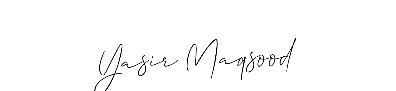 Design your own signature with our free online signature maker. With this signature software, you can create a handwritten (Allison_Script) signature for name Yasir Maqsood. Yasir Maqsood signature style 2 images and pictures png