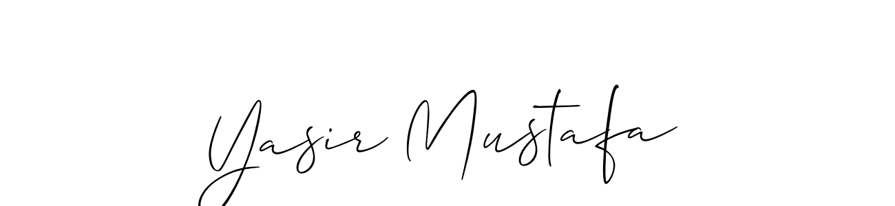 Use a signature maker to create a handwritten signature online. With this signature software, you can design (Allison_Script) your own signature for name Yasir Mustafa. Yasir Mustafa signature style 2 images and pictures png