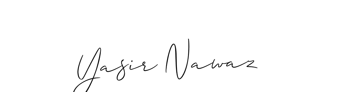 Use a signature maker to create a handwritten signature online. With this signature software, you can design (Allison_Script) your own signature for name Yasir Nawaz. Yasir Nawaz signature style 2 images and pictures png