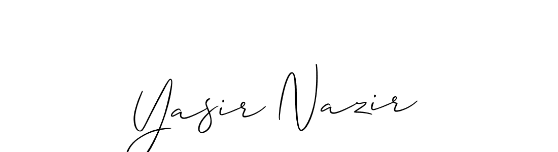 How to make Yasir Nazir signature? Allison_Script is a professional autograph style. Create handwritten signature for Yasir Nazir name. Yasir Nazir signature style 2 images and pictures png