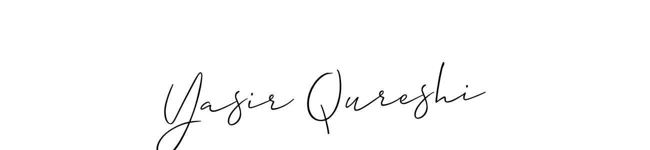 Allison_Script is a professional signature style that is perfect for those who want to add a touch of class to their signature. It is also a great choice for those who want to make their signature more unique. Get Yasir Qureshi name to fancy signature for free. Yasir Qureshi signature style 2 images and pictures png