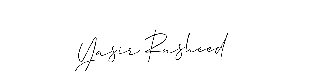 Design your own signature with our free online signature maker. With this signature software, you can create a handwritten (Allison_Script) signature for name Yasir Rasheed. Yasir Rasheed signature style 2 images and pictures png