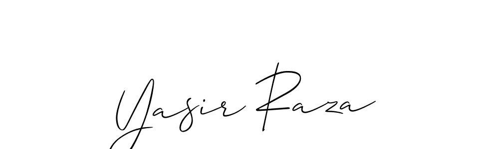 Design your own signature with our free online signature maker. With this signature software, you can create a handwritten (Allison_Script) signature for name Yasir Raza. Yasir Raza signature style 2 images and pictures png