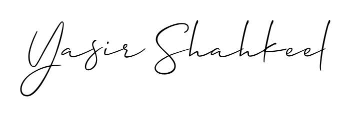 Get inspired by this graceful Allison_Script signature style for name Yasir Shahkeel. Smooth loops and balanced proportions for everyday use. Yasir Shahkeel signature style 2 images and pictures png