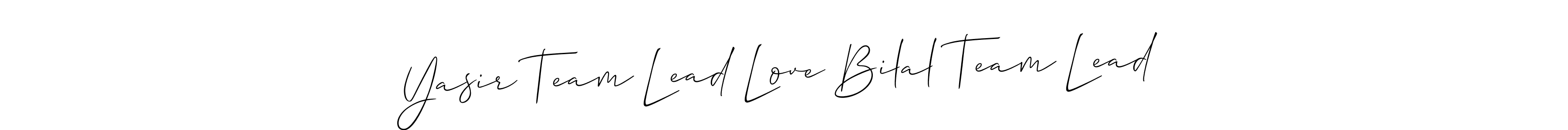 Similarly Allison_Script is the best handwritten signature design. Signature creator online .You can use it as an online autograph creator for name Yasir Team Lead Love Bilal Team Lead. Yasir Team Lead Love Bilal Team Lead signature style 2 images and pictures png