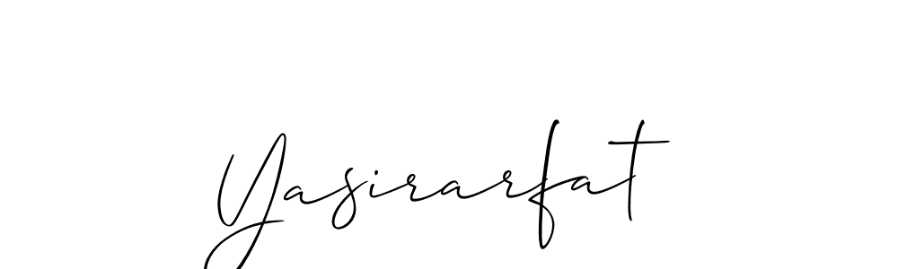 It looks lik you need a new signature style for name Yasirarfat. Design unique handwritten (Allison_Script) signature with our free signature maker in just a few clicks. Yasirarfat signature style 2 images and pictures png