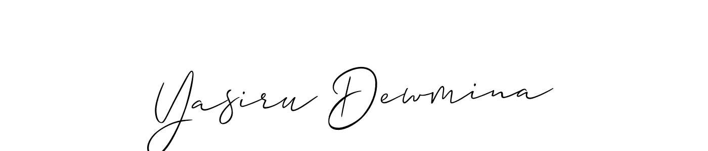 The best way (Allison_Script) to make a short signature is to pick only two or three words in your name. The name Yasiru Dewmina include a total of six letters. For converting this name. Yasiru Dewmina signature style 2 images and pictures png