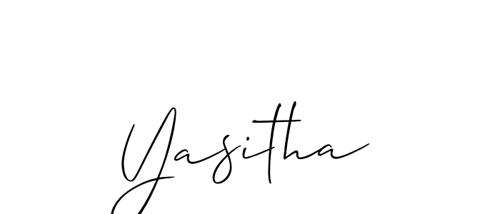 The best way (Allison_Script) to make a short signature is to pick only two or three words in your name. The name Yasitha include a total of six letters. For converting this name. Yasitha signature style 2 images and pictures png