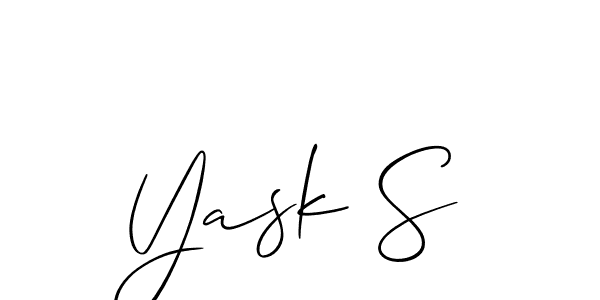 Yask S stylish signature style. Best Handwritten Sign (Allison_Script) for my name. Handwritten Signature Collection Ideas for my name Yask S. Yask S signature style 2 images and pictures png