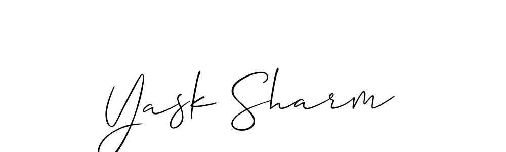 Similarly Allison_Script is the best handwritten signature design. Signature creator online .You can use it as an online autograph creator for name Yask Sharm. Yask Sharm signature style 2 images and pictures png