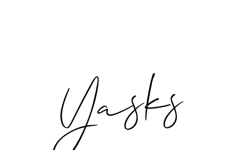 Also we have Yasks name is the best signature style. Create professional handwritten signature collection using Allison_Script autograph style. Yasks signature style 2 images and pictures png