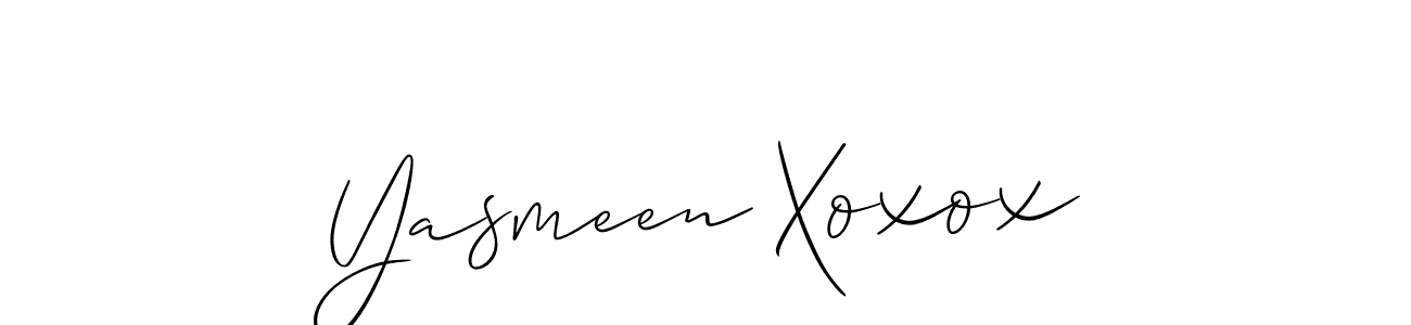 Also You can easily find your signature by using the search form. We will create Yasmeen Xoxox name handwritten signature images for you free of cost using Allison_Script sign style. Yasmeen Xoxox signature style 2 images and pictures png