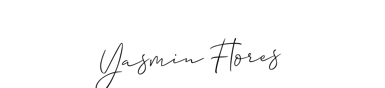 Design your own signature with our free online signature maker. With this signature software, you can create a handwritten (Allison_Script) signature for name Yasmin Flores. Yasmin Flores signature style 2 images and pictures png