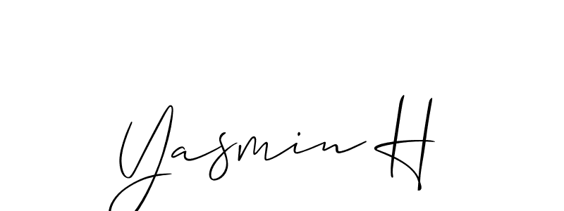 Make a beautiful signature design for name Yasmin H. With this signature (Allison_Script) style, you can create a handwritten signature for free. Yasmin H signature style 2 images and pictures png