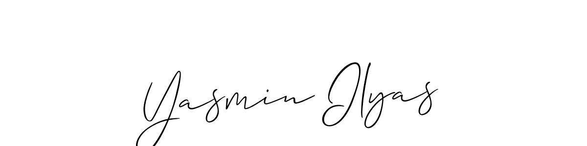 Also we have Yasmin Ilyas name is the best signature style. Create professional handwritten signature collection using Allison_Script autograph style. Yasmin Ilyas signature style 2 images and pictures png