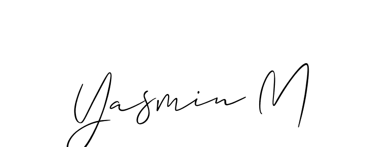 Create a beautiful signature design for name Yasmin M. With this signature (Allison_Script) fonts, you can make a handwritten signature for free. Yasmin M signature style 2 images and pictures png