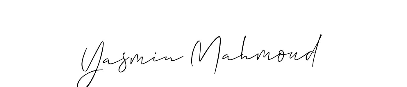 How to make Yasmin Mahmoud name signature. Use Allison_Script style for creating short signs online. This is the latest handwritten sign. Yasmin Mahmoud signature style 2 images and pictures png