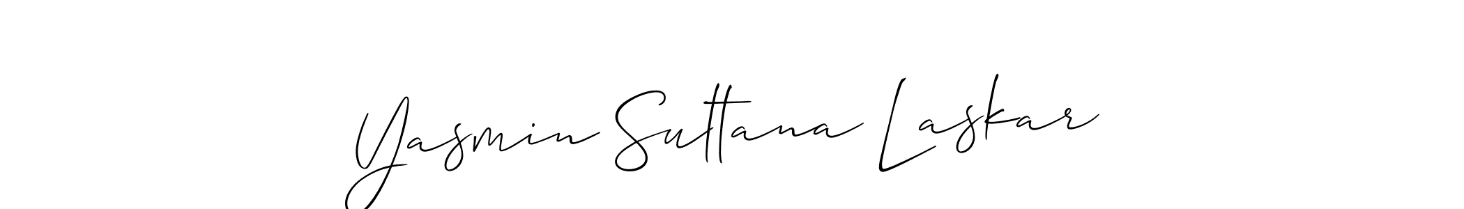 It looks lik you need a new signature style for name Yasmin Sultana Laskar. Design unique handwritten (Allison_Script) signature with our free signature maker in just a few clicks. Yasmin Sultana Laskar signature style 2 images and pictures png