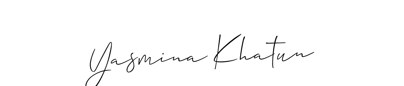 How to Draw Yasmina Khatun signature style? Allison_Script is a latest design signature styles for name Yasmina Khatun. Yasmina Khatun signature style 2 images and pictures png