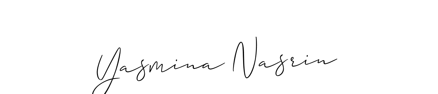 Also we have Yasmina Nasrin name is the best signature style. Create professional handwritten signature collection using Allison_Script autograph style. Yasmina Nasrin signature style 2 images and pictures png
