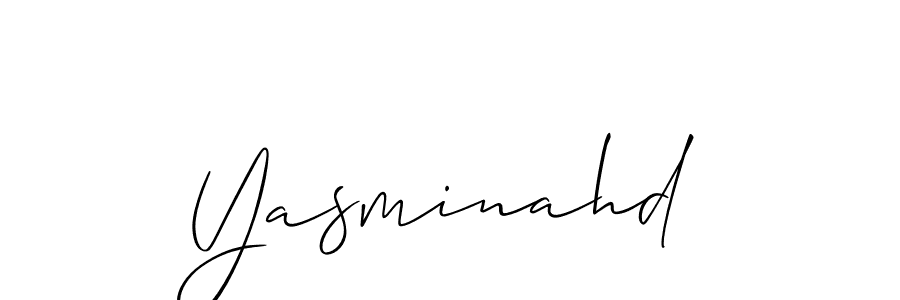 Make a beautiful signature design for name Yasminahd. With this signature (Allison_Script) style, you can create a handwritten signature for free. Yasminahd signature style 2 images and pictures png