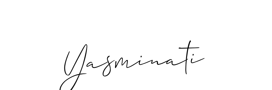 It looks lik you need a new signature style for name Yasminati. Design unique handwritten (Allison_Script) signature with our free signature maker in just a few clicks. Yasminati signature style 2 images and pictures png