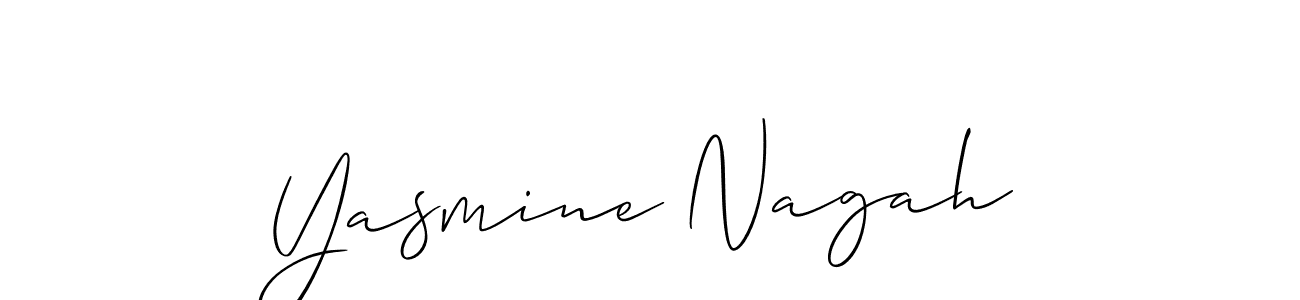 The best way (Allison_Script) to make a short signature is to pick only two or three words in your name. The name Yasmine Nagah include a total of six letters. For converting this name. Yasmine Nagah signature style 2 images and pictures png