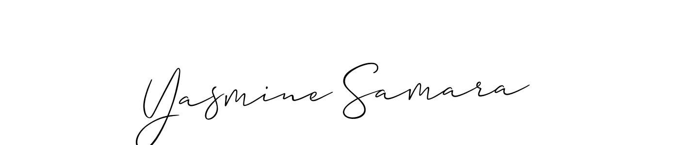 Design your own signature with our free online signature maker. With this signature software, you can create a handwritten (Allison_Script) signature for name Yasmine Samara. Yasmine Samara signature style 2 images and pictures png