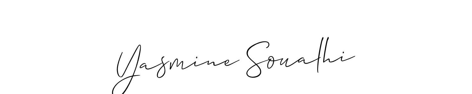 Also You can easily find your signature by using the search form. We will create Yasmine Soualhi name handwritten signature images for you free of cost using Allison_Script sign style. Yasmine Soualhi signature style 2 images and pictures png