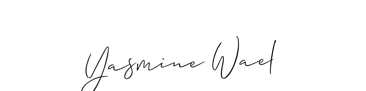 Best and Professional Signature Style for Yasmine Wael. Allison_Script Best Signature Style Collection. Yasmine Wael signature style 2 images and pictures png