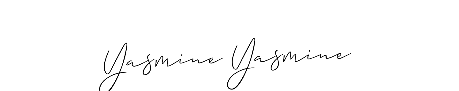 Make a beautiful signature design for name Yasmine Yasmine. With this signature (Allison_Script) style, you can create a handwritten signature for free. Yasmine Yasmine signature style 2 images and pictures png