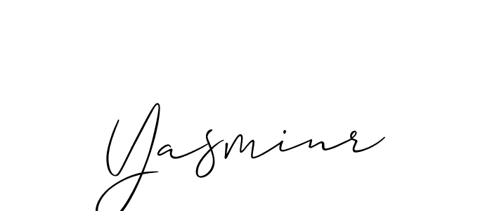 Make a beautiful signature design for name Yasminr. With this signature (Allison_Script) style, you can create a handwritten signature for free. Yasminr signature style 2 images and pictures png
