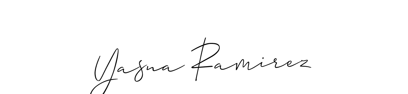 Allison_Script is a professional signature style that is perfect for those who want to add a touch of class to their signature. It is also a great choice for those who want to make their signature more unique. Get Yasna Ramirez name to fancy signature for free. Yasna Ramirez signature style 2 images and pictures png
