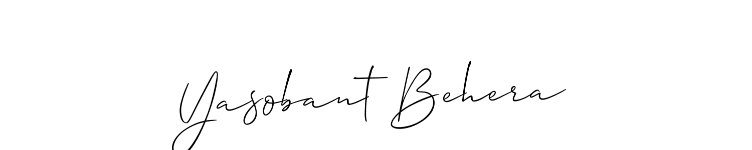 Yasobant Behera stylish signature style. Best Handwritten Sign (Allison_Script) for my name. Handwritten Signature Collection Ideas for my name Yasobant Behera. Yasobant Behera signature style 2 images and pictures png