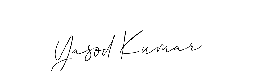 Also You can easily find your signature by using the search form. We will create Yasod Kumar name handwritten signature images for you free of cost using Allison_Script sign style. Yasod Kumar signature style 2 images and pictures png