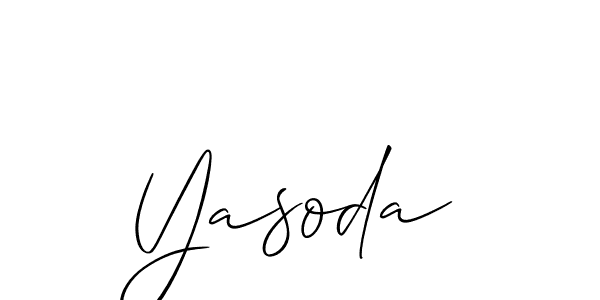 How to make Yasoda signature? Allison_Script is a professional autograph style. Create handwritten signature for Yasoda name. Yasoda signature style 2 images and pictures png