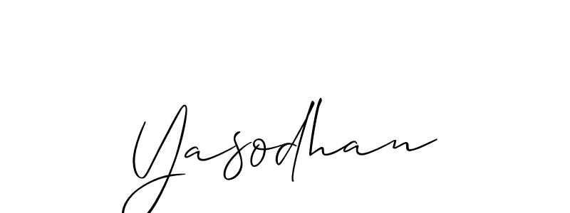 It looks lik you need a new signature style for name Yasodhan. Design unique handwritten (Allison_Script) signature with our free signature maker in just a few clicks. Yasodhan signature style 2 images and pictures png