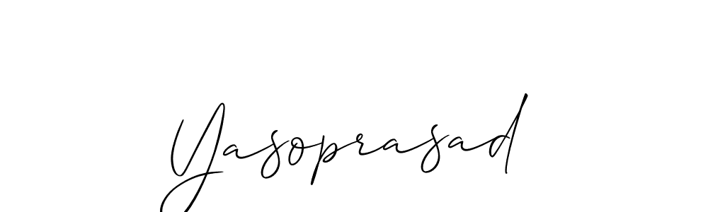 How to make Yasoprasad name signature. Use Allison_Script style for creating short signs online. This is the latest handwritten sign. Yasoprasad signature style 2 images and pictures png
