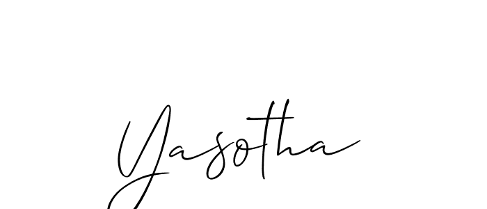 if you are searching for the best signature style for your name Yasotha. so please give up your signature search. here we have designed multiple signature styles  using Allison_Script. Yasotha signature style 2 images and pictures png