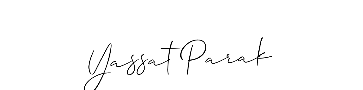 Similarly Allison_Script is the best handwritten signature design. Signature creator online .You can use it as an online autograph creator for name Yassat Parak. Yassat Parak signature style 2 images and pictures png