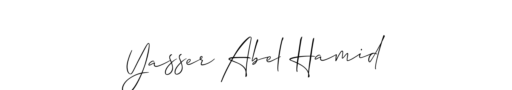 Yasser Abel Hamid stylish signature style. Best Handwritten Sign (Allison_Script) for my name. Handwritten Signature Collection Ideas for my name Yasser Abel Hamid. Yasser Abel Hamid signature style 2 images and pictures png