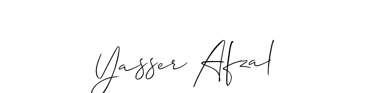 Make a beautiful signature design for name Yasser Afzal. With this signature (Allison_Script) style, you can create a handwritten signature for free. Yasser Afzal signature style 2 images and pictures png