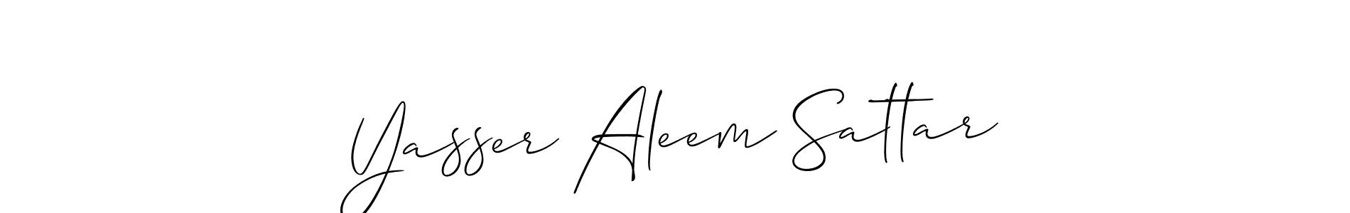 Also You can easily find your signature by using the search form. We will create Yasser Aleem Sattar name handwritten signature images for you free of cost using Allison_Script sign style. Yasser Aleem Sattar signature style 2 images and pictures png
