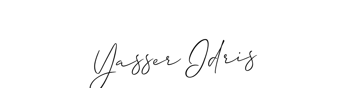 Also we have Yasser Idris name is the best signature style. Create professional handwritten signature collection using Allison_Script autograph style. Yasser Idris signature style 2 images and pictures png