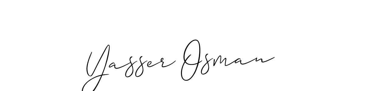 Allison_Script is a professional signature style that is perfect for those who want to add a touch of class to their signature. It is also a great choice for those who want to make their signature more unique. Get Yasser Osman name to fancy signature for free. Yasser Osman signature style 2 images and pictures png