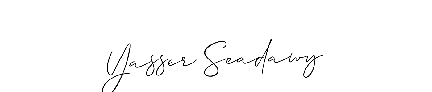 Make a beautiful signature design for name Yasser Seadawy. With this signature (Allison_Script) style, you can create a handwritten signature for free. Yasser Seadawy signature style 2 images and pictures png