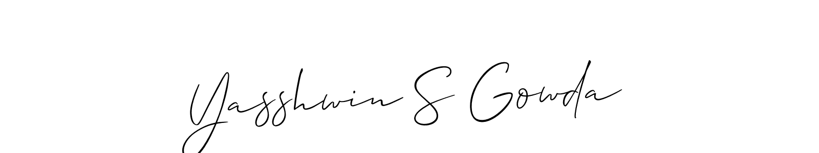 Best and Professional Signature Style for Yasshwin S Gowda. Allison_Script Best Signature Style Collection. Yasshwin S Gowda signature style 2 images and pictures png